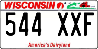 WI license plate 544XXF