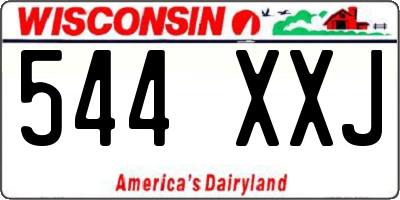 WI license plate 544XXJ