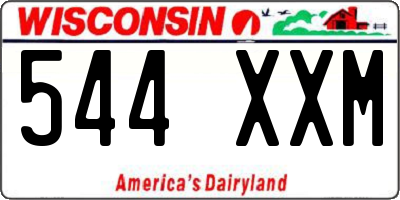 WI license plate 544XXM