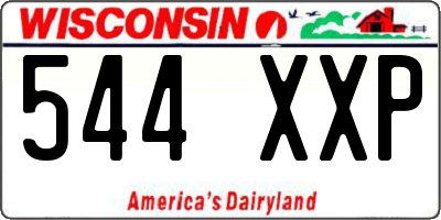 WI license plate 544XXP
