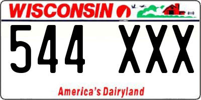 WI license plate 544XXX