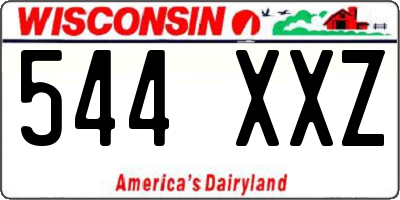 WI license plate 544XXZ