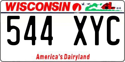 WI license plate 544XYC