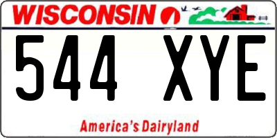 WI license plate 544XYE