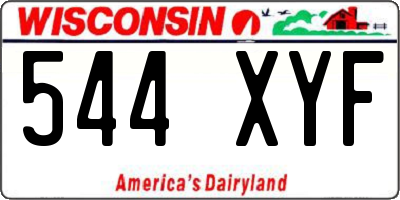 WI license plate 544XYF