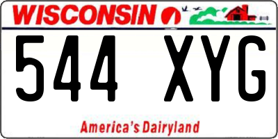 WI license plate 544XYG