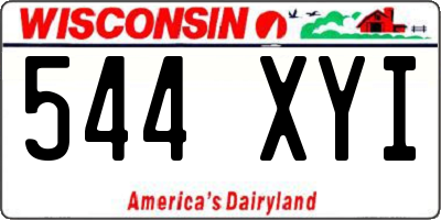 WI license plate 544XYI