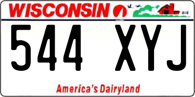 WI license plate 544XYJ