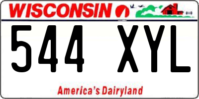 WI license plate 544XYL