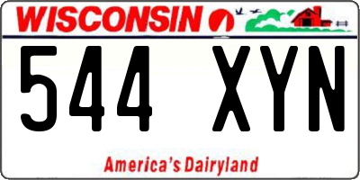 WI license plate 544XYN