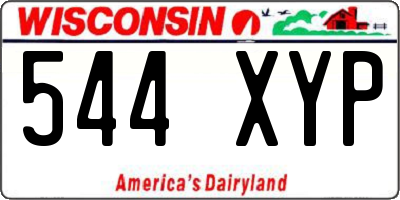 WI license plate 544XYP