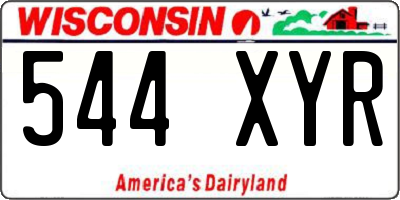 WI license plate 544XYR