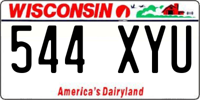WI license plate 544XYU