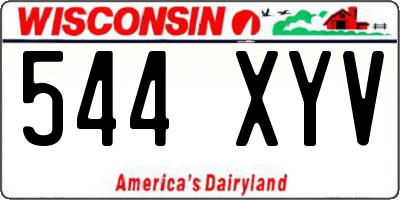 WI license plate 544XYV