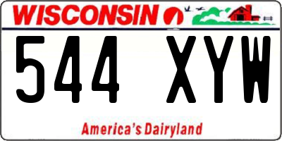 WI license plate 544XYW