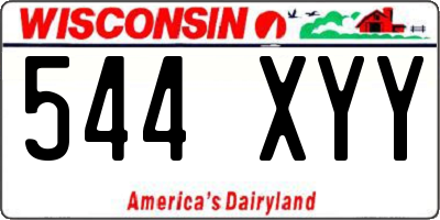 WI license plate 544XYY