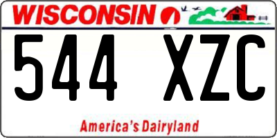 WI license plate 544XZC