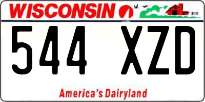 WI license plate 544XZD