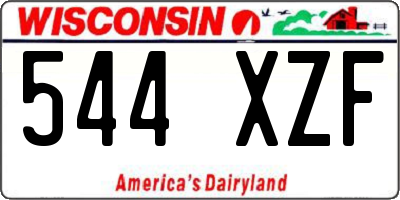 WI license plate 544XZF