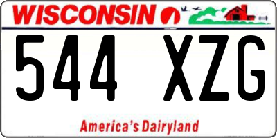 WI license plate 544XZG