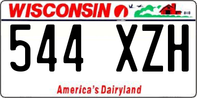 WI license plate 544XZH