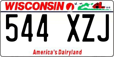 WI license plate 544XZJ