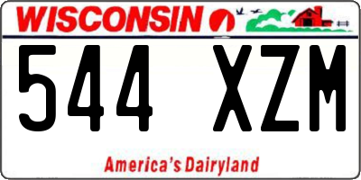 WI license plate 544XZM