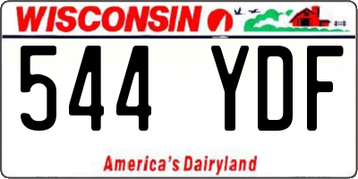 WI license plate 544YDF