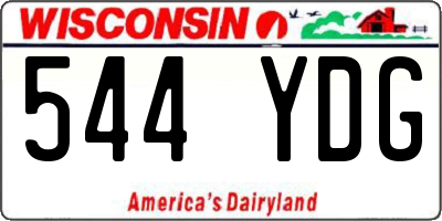 WI license plate 544YDG