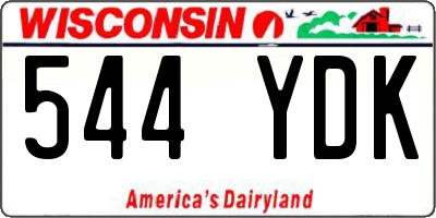WI license plate 544YDK
