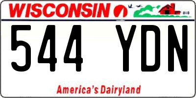 WI license plate 544YDN