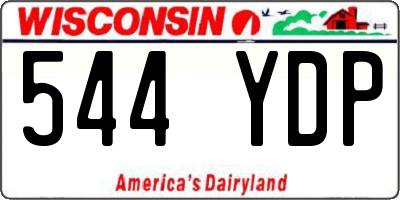 WI license plate 544YDP