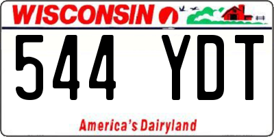 WI license plate 544YDT