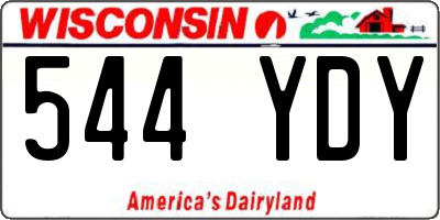 WI license plate 544YDY