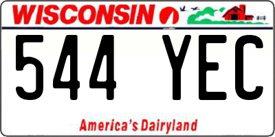 WI license plate 544YEC