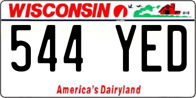 WI license plate 544YED