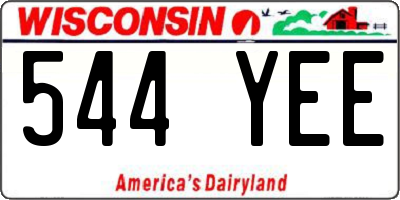WI license plate 544YEE