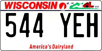 WI license plate 544YEH