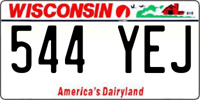 WI license plate 544YEJ
