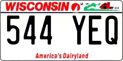 WI license plate 544YEQ