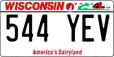 WI license plate 544YEV