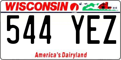 WI license plate 544YEZ