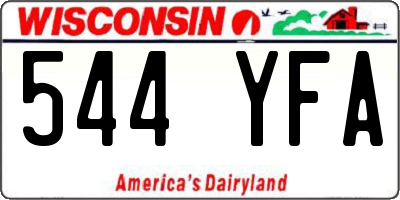 WI license plate 544YFA