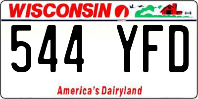 WI license plate 544YFD
