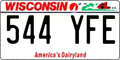 WI license plate 544YFE