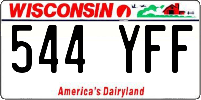 WI license plate 544YFF