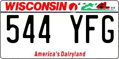 WI license plate 544YFG