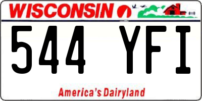 WI license plate 544YFI
