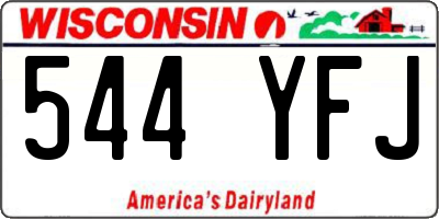 WI license plate 544YFJ