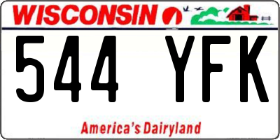 WI license plate 544YFK